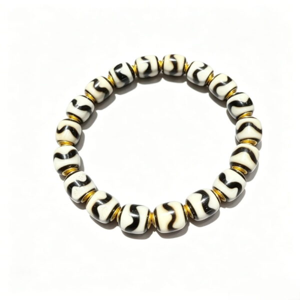 Tibetan Wave Dzi Bead Bracelet