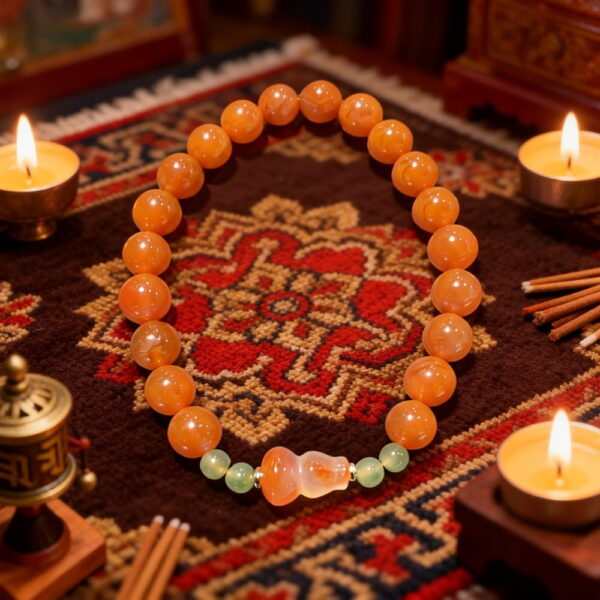 5-1 Orange Agate Multi Stone Bracelet