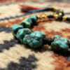 6-2 Tibetan Rough Turquoise Braided Bracelet