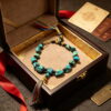 Tibetan Rough Turquoise Braided Bracelet Tibetan Rough Turquoise Braided Bracelet